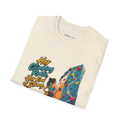 Her Climbing Route Her Kind of Strong T-Shirt