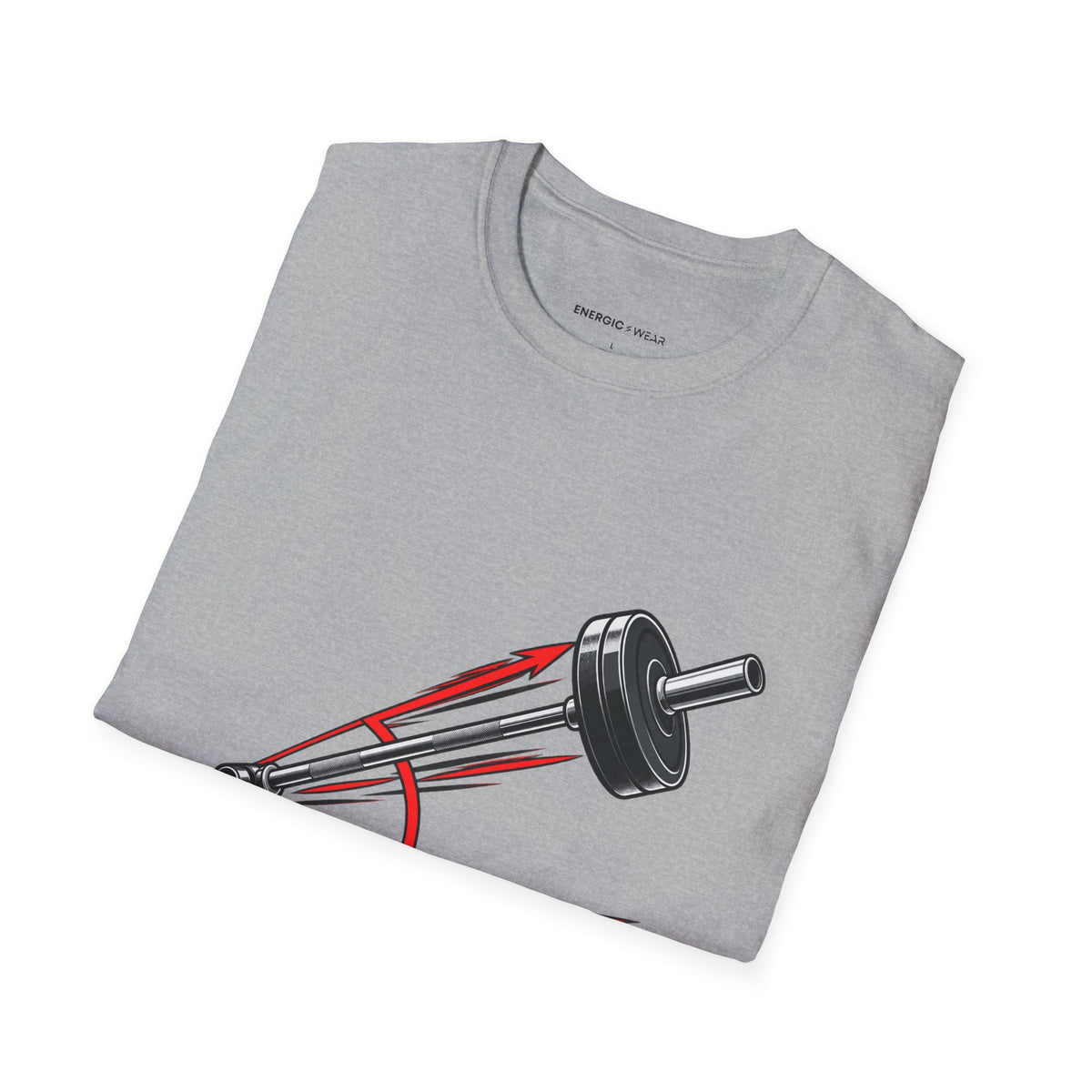 Graphic fitness T-shirt featuring the "The Landmine Has a New Angle" design.