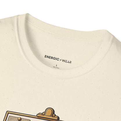 Graphic fitness T-shirt featuring the "My Gym Chalk Has a Career in Interior Decor" design.