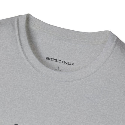 Graphic fitness T-shirt featuring the "I Can Enjoy the Walk Without Logging It" design.