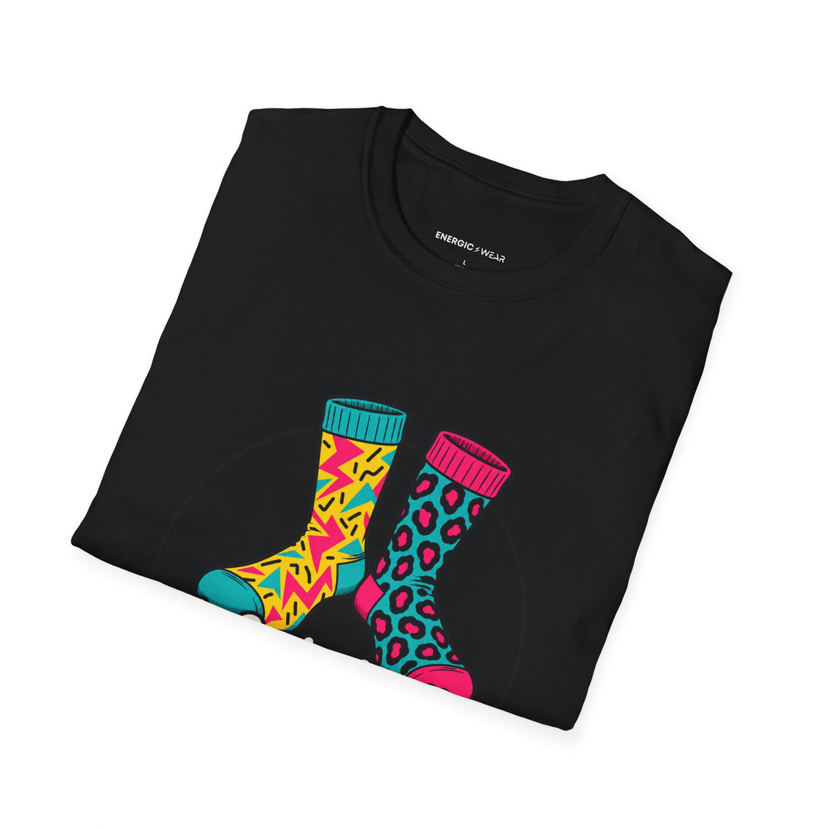 Graphic fitness T-shirt featuring the "My Socks Are the Loudest Part of My Workout" design.