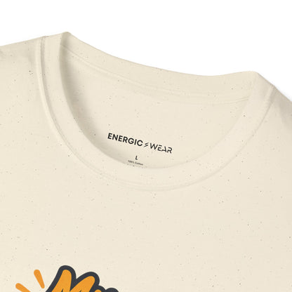 Graphic fitness T-shirt featuring the "My Commute Includes a Little Movement" design.