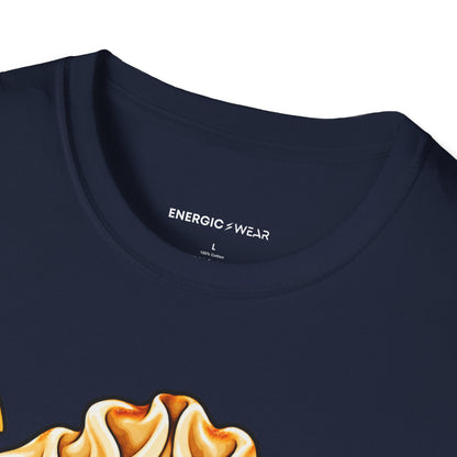 Graphic fitness T-shirt featuring the "My Post-Gym Plans Are Folded Like Dumplings" design.
