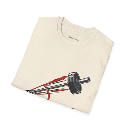 Graphic fitness T-shirt featuring the "The Landmine Has a New Angle" design.