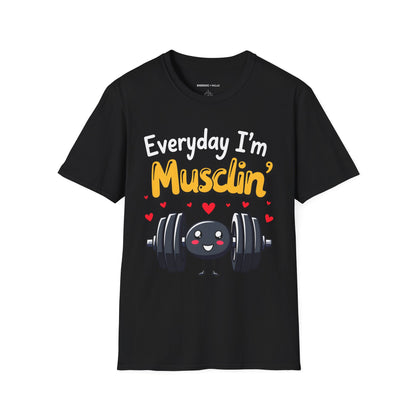 Everyday I'm musclin' TShirt - Motivational Workout Tee