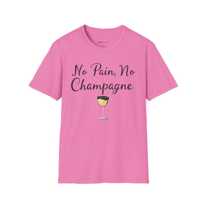 NO PAiN NO CHAMPAGNE! TShirt – Funny Fitness Tee