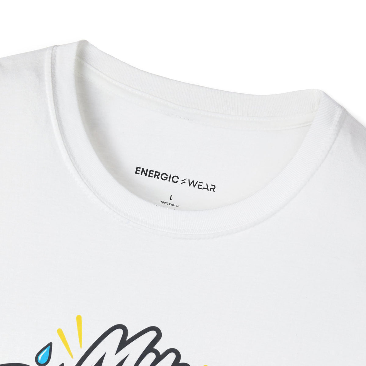 Graphic fitness T-shirt featuring the "My Rainy-Day Effort Still Counts" design.
