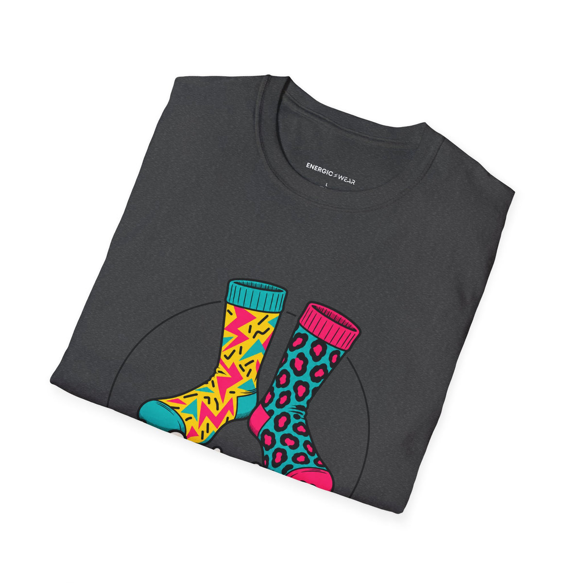 Graphic fitness T-shirt featuring the "My Socks Are the Loudest Part of My Workout" design.