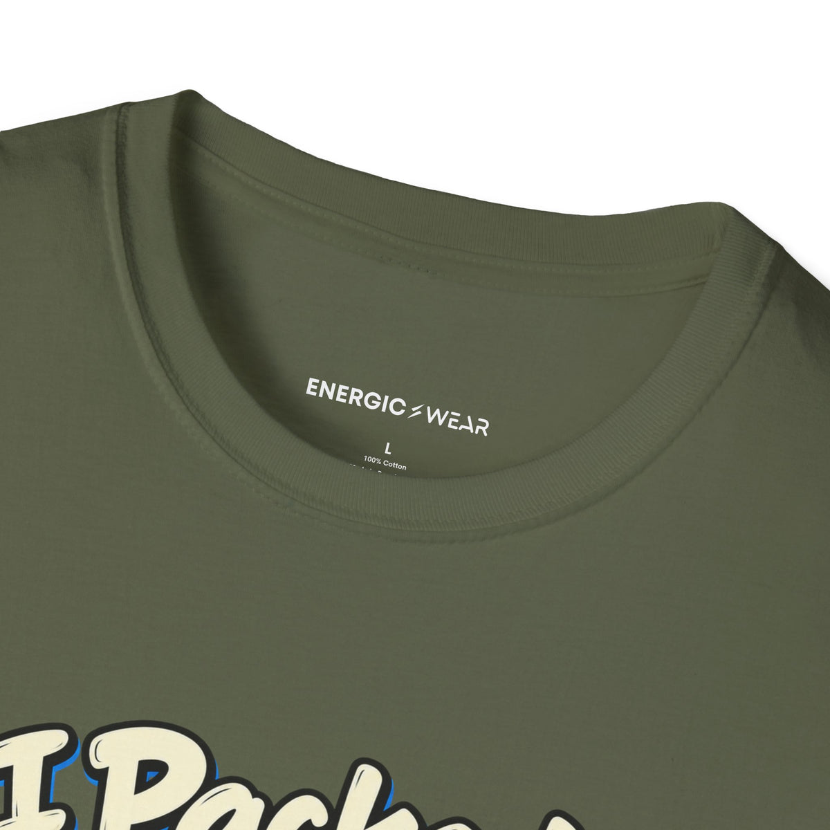Graphic fitness T-shirt featuring the "I Packed Optimism Forgot Socks" design.