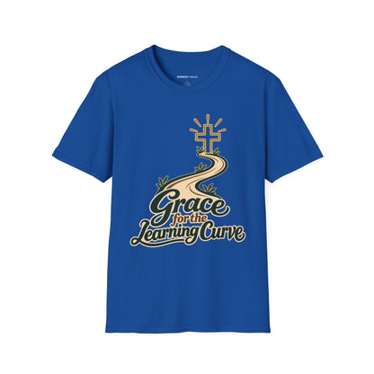 Graphic fitness T-shirt featuring the "Grace for the Learning Curve" design.