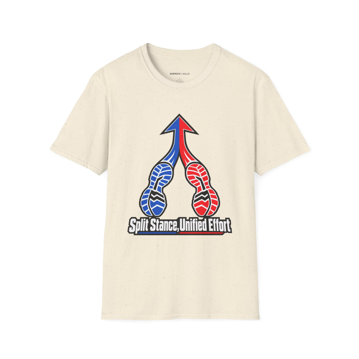 Graphic fitness T-shirt featuring the "Split Stance Unified Effort" design.
