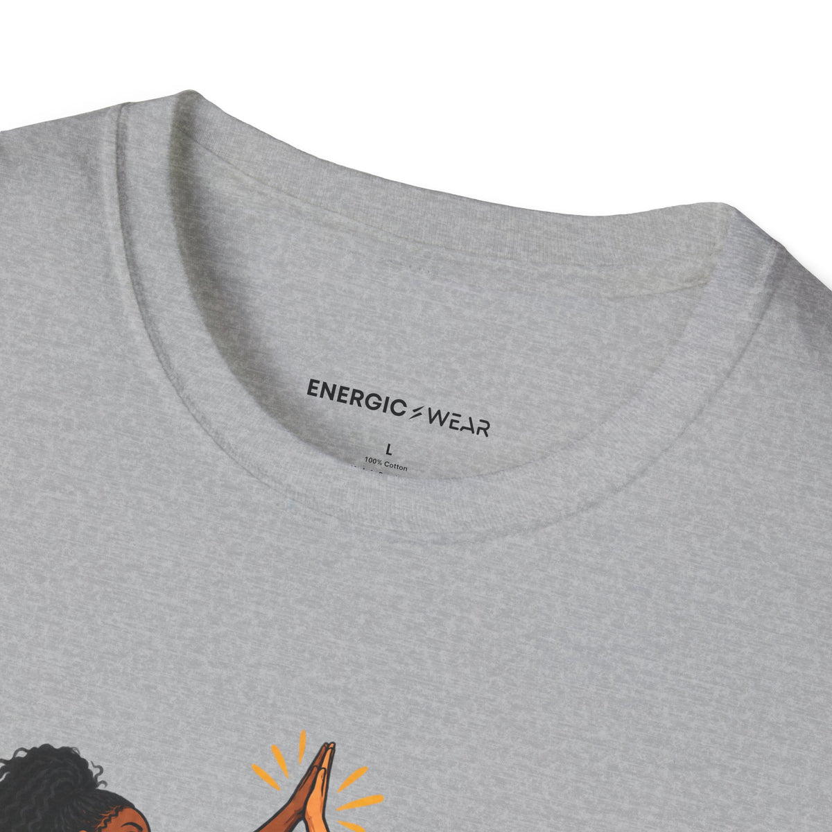Graphic fitness T-shirt featuring the "She Celebrates the Woman Beside Her" design.