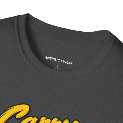 Graphic fitness T-shirt featuring the "Carry the Beat Through the Last Chorus" design.