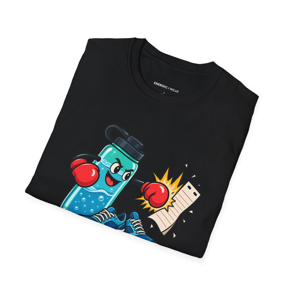 Graphic fitness T-shirt featuring the "My Reusable Bottle Has a Full-Time Job" design.