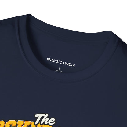 Graphic fitness T-shirt featuring the "The Locker Room Acoustics Deserve Better Than My Singing" design.