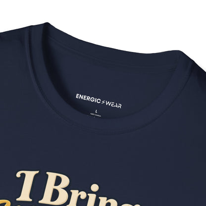 Graphic fitness T-shirt featuring the "I Bring My Nerves and Prayers to Training" design.