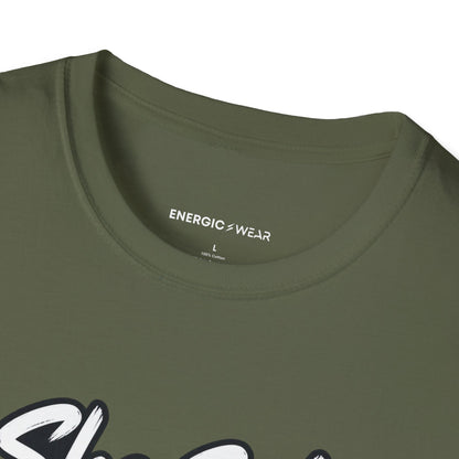 Graphic fitness T-shirt featuring the "She Sets the Tone Before the Timer" design.