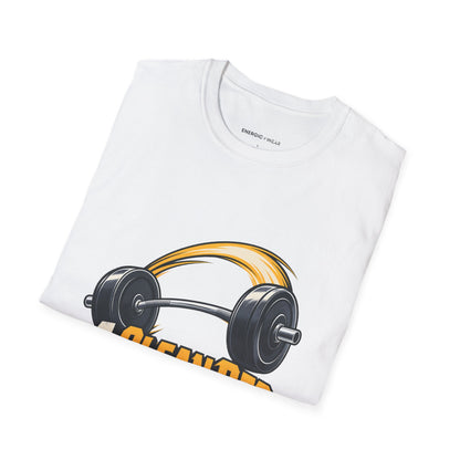 Graphic fitness T-shirt featuring the "A Clean Rep Carries Its Own Weight" design.