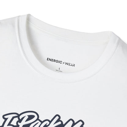 Graphic fitness T-shirt featuring the "I Pack My Courage for Race Day" design.
