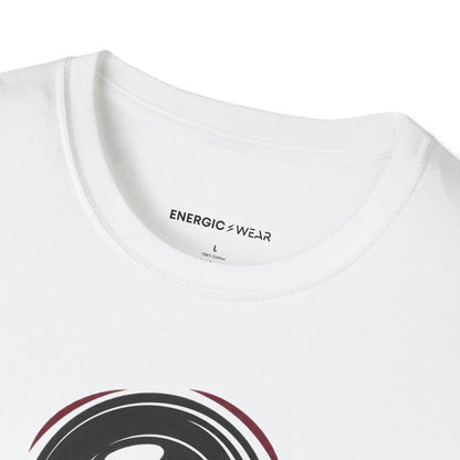 Graphic fitness T-shirt featuring the "Spin Now, Wine Later" design.