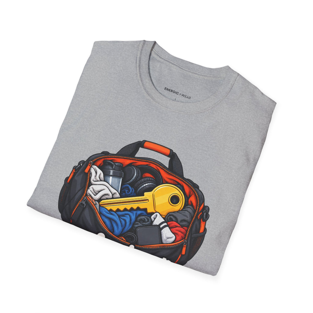 Graphic fitness T-shirt featuring the "Professionally Misplacing My Locker Key" design.