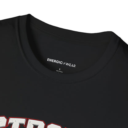 Graphic fitness T-shirt featuring the "Strong Through the Sticking Point" design.