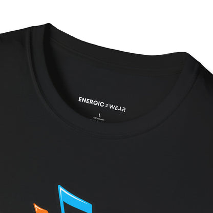 Graphic fitness T-shirt featuring the "Let the Music Meet Your Courage" design.