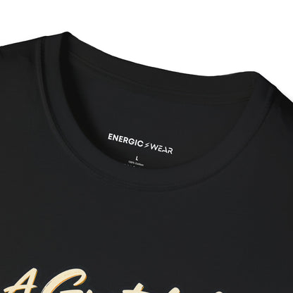 Graphic fitness T-shirt featuring the "A Grateful Heart Can Train Fiercely" design.