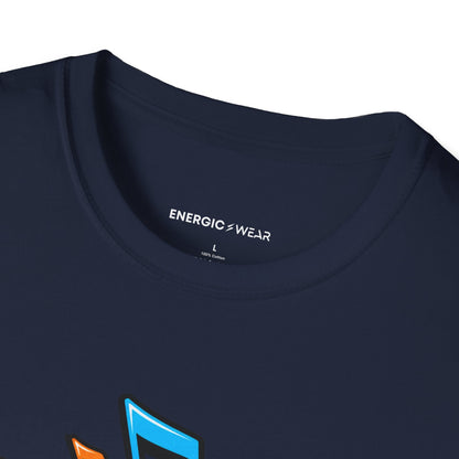 Graphic fitness T-shirt featuring the "Let the Music Meet Your Courage" design.