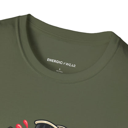 Graphic fitness T-shirt featuring the "My Smoothie Has a Support Team" design.