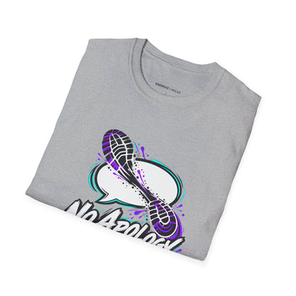 Graphic fitness T-shirt featuring the "No Apology in My Footwork" design.