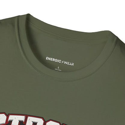 Graphic fitness T-shirt featuring the "Strong Through the Sticking Point" design.