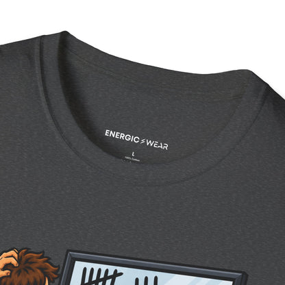 Graphic fitness T-shirt featuring the "The Mirror Caught Me Counting Wrong" design.