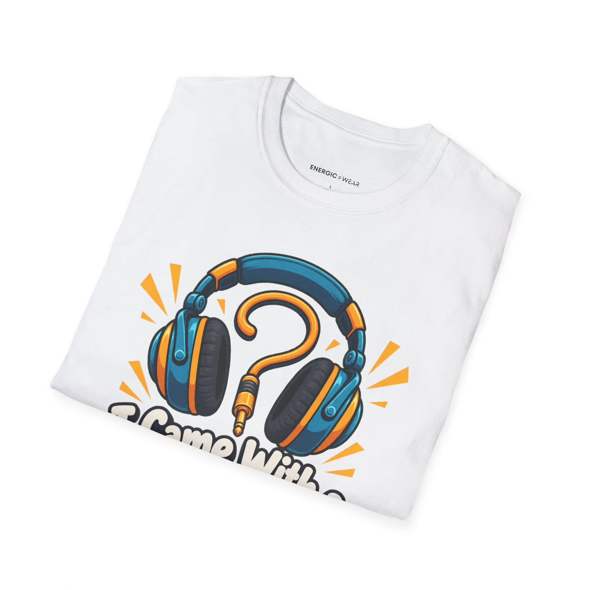 Graphic fitness T-shirt featuring the "I Came With a Playlist and Questions" design.