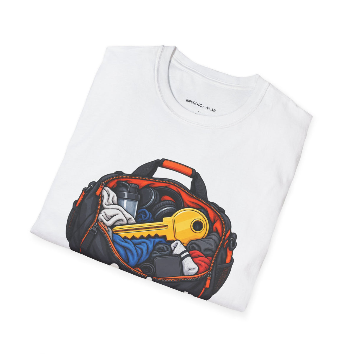 Graphic fitness T-shirt featuring the "Professionally Misplacing My Locker Key" design.