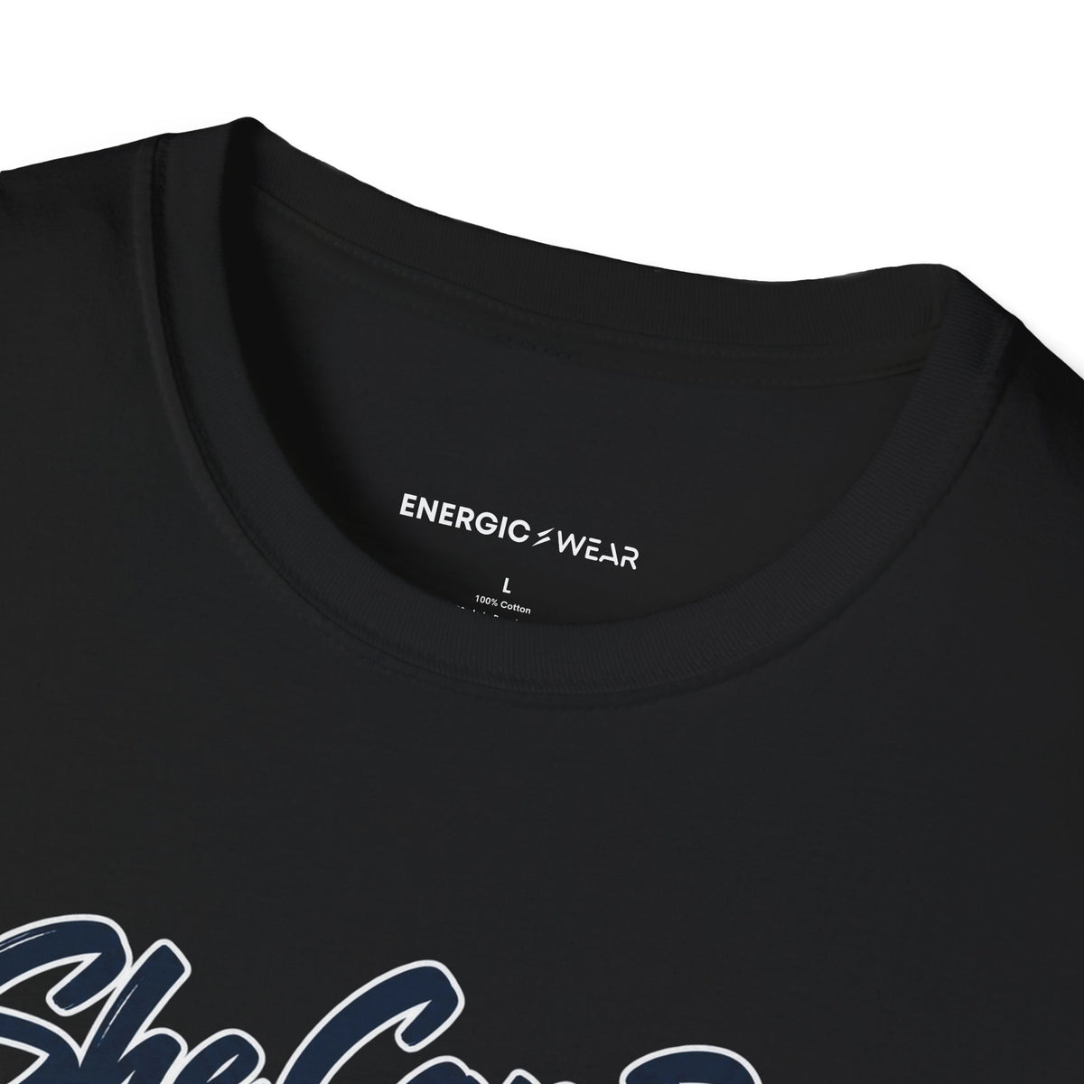 Graphic fitness T-shirt featuring the "She Can Be a Beginner at Fifty" design.