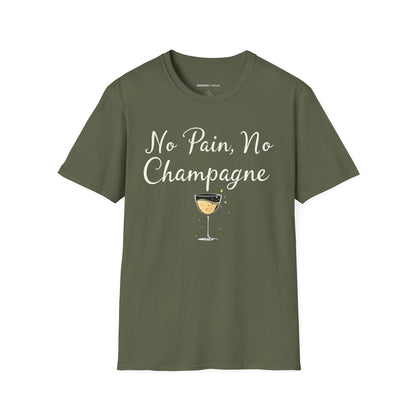 NO PAiN NO CHAMPAGNE! TShirt – Funny Fitness Tee