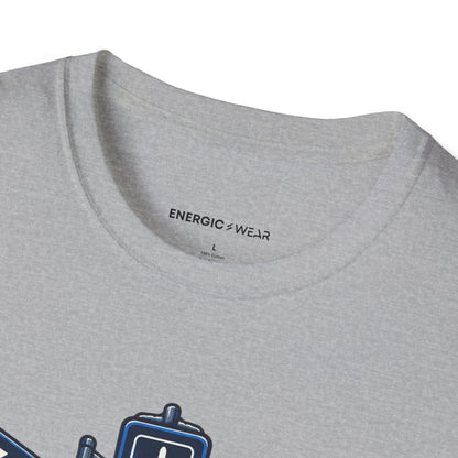 Graphic fitness T-shirt featuring the "I Can Find the Gym in Any Airport" design.