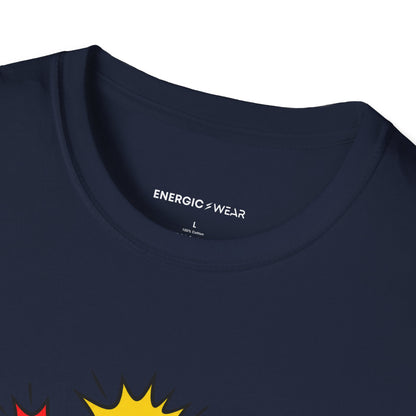 Graphic fitness T-shirt featuring the "I've Reached the Making-Noises Stage" design.