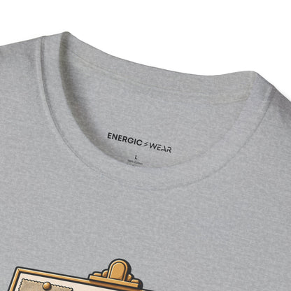 Graphic fitness T-shirt featuring the "My Gym Chalk Has a Career in Interior Decor" design.