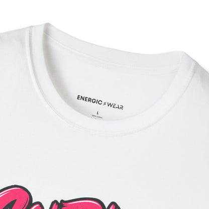 Graphic fitness T-shirt featuring the "Curls for the Girls, Squats for the Thoughts" design.