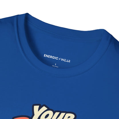 Graphic fitness T-shirt featuring the "Your Rhythm Can Start With One Step" design.