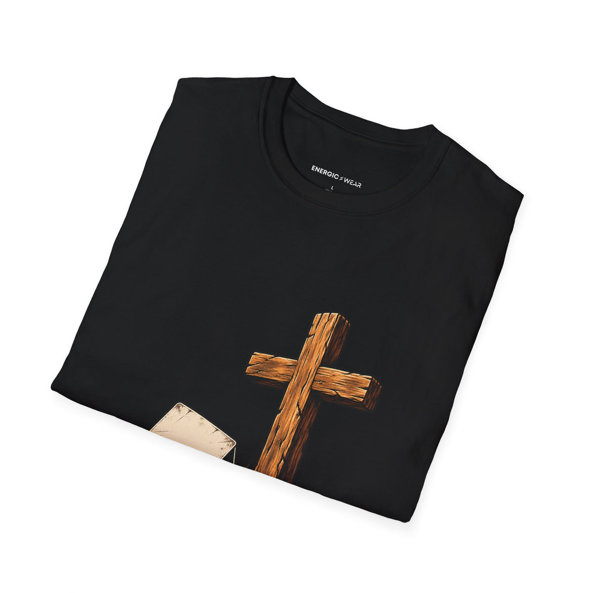 Graphic fitness T-shirt featuring the "I Can Lose a Round and Keep My Faith" design.
