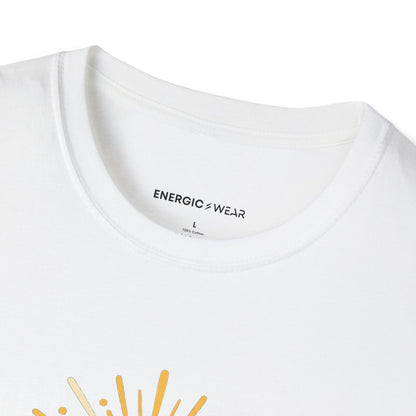 Graphic fitness T-shirt featuring the "My Breathing Sets the Tempo" design.