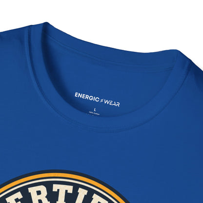 Graphic fitness T-shirt featuring the "Certified to Show Up" design.
