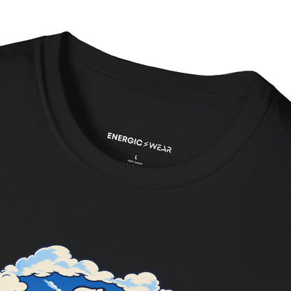 Graphic fitness T-shirt featuring the "The Cooldown Is Where I Notice the Sky" design.