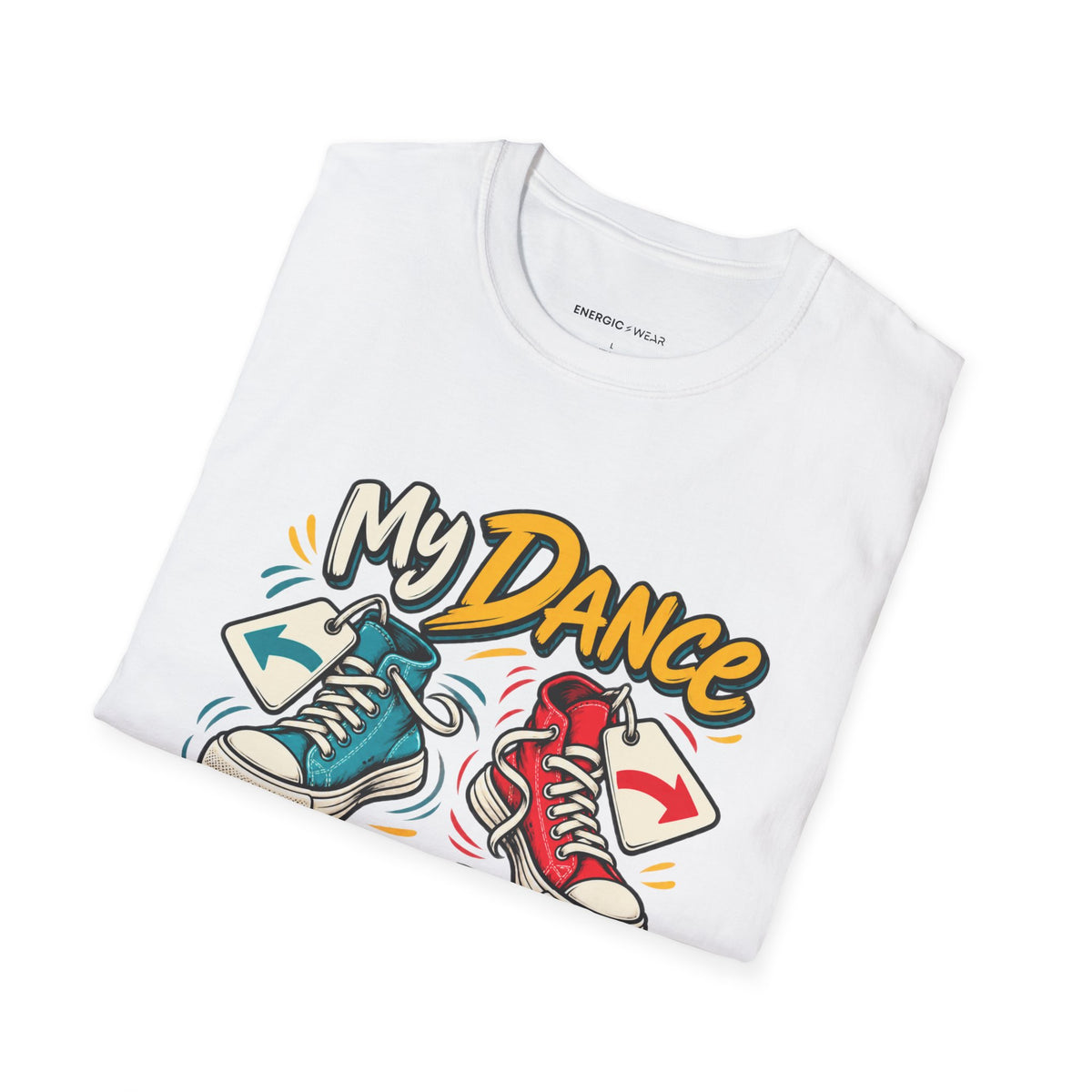 Graphic fitness T-shirt featuring the "My Dance Feet Are Freelancers" design.