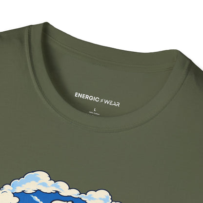 Graphic fitness T-shirt featuring the "The Cooldown Is Where I Notice the Sky" design.