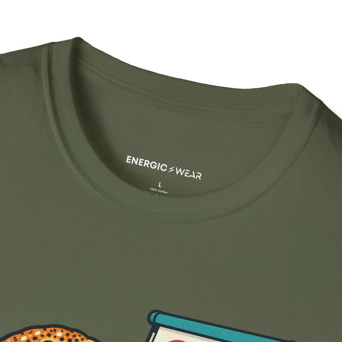 Graphic fitness T-shirt featuring the "Bagels Are Part of the Briefing" design.