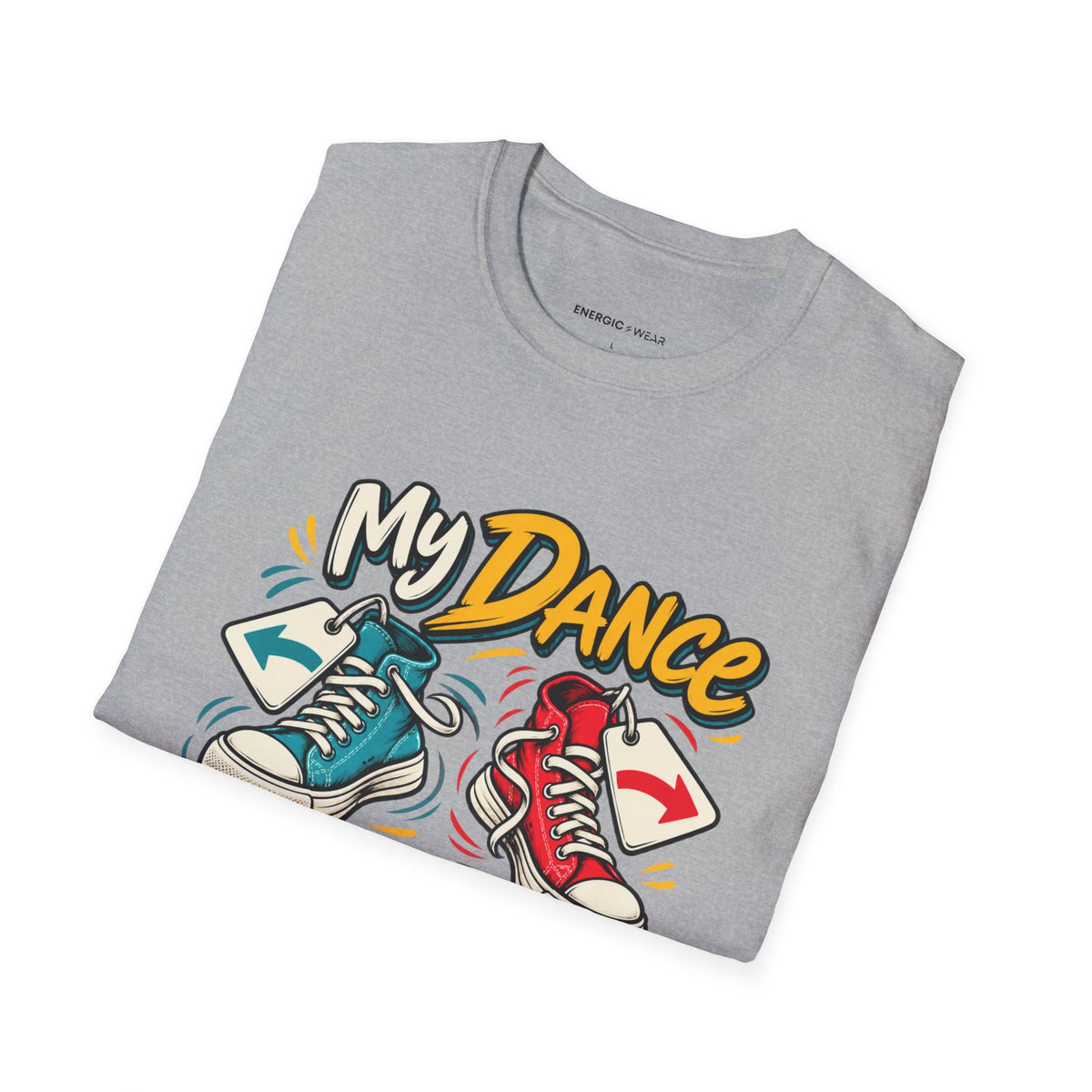 Graphic fitness T-shirt featuring the "My Dance Feet Are Freelancers" design.